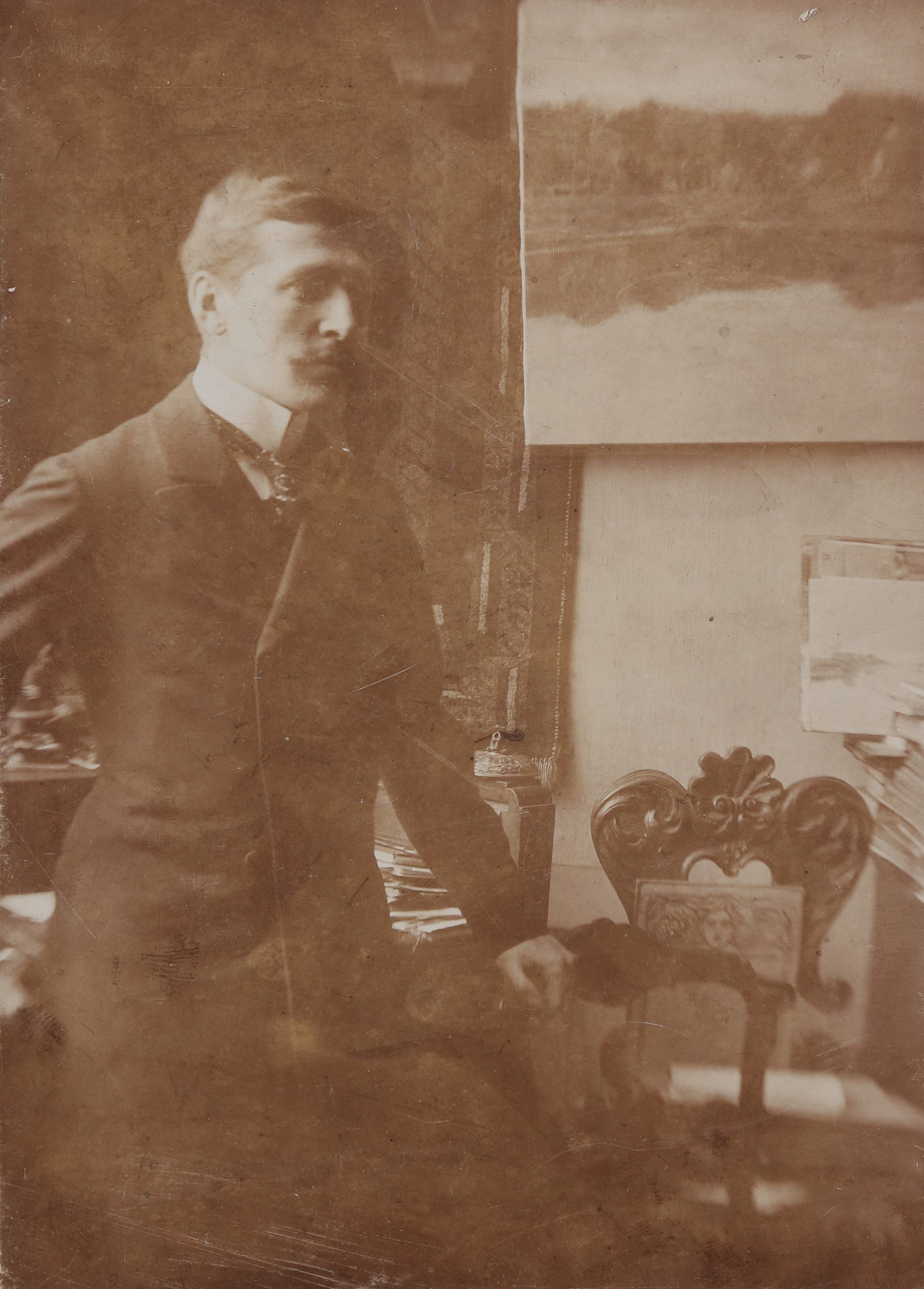 Hugo von Hofmannsthal im Atelier des Malers Rudolf Konopa, 1899–1900 , Credit: © © Freies Deutsches Hochstift 