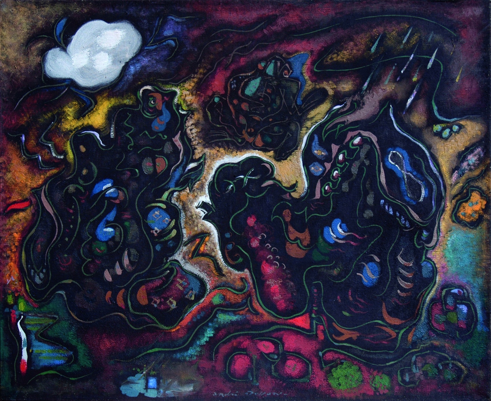 André Masson, Les vieux souliers, 1944, Öl auf Leinwand, 60 x 73 cm, Credit: © © DIE GALERIE 